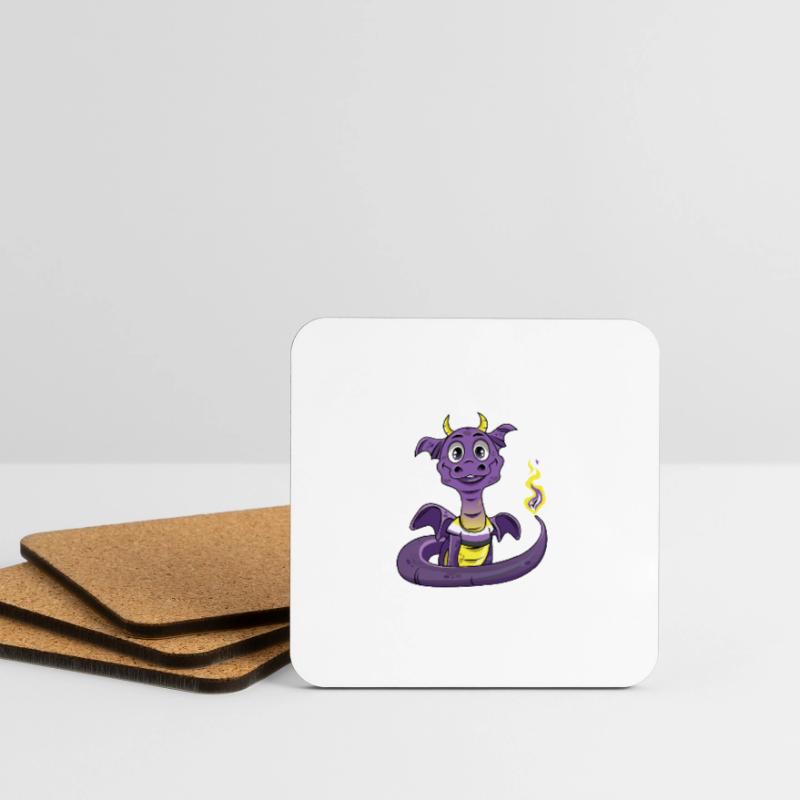 Nonbinary Pride Drache Nonbinary Untersetzer (4er-Set)