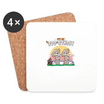 It's my Boo-rthday, Funny Halloween 11 Years Old - Coasters (set of 4) - white - Front