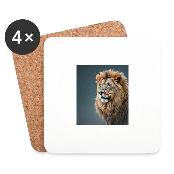 Lion - Untersetzer (4er-Set) - Weiß - Vorne