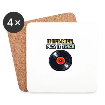 If It's Nice Play It Twice - Coasters (set of 4) - white - Front