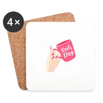 Nails Day Manucure Poison - Dessous de verre (lot de 4) - blanc - Devant