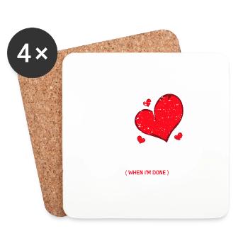 Ich liebe rennen Joker-Person Geschenk - Untersetzer (4er-Set) - Weiß - Vorne