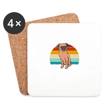 Élever mon mari tendu drôle de femme Humo - Dessous de verre (lot de 4) - blanc - Devant