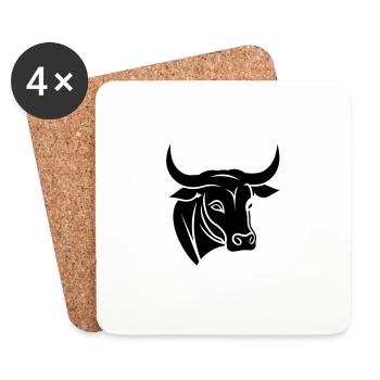 Buffle - Dessous de verre (lot de 4) - blanc - Devant
