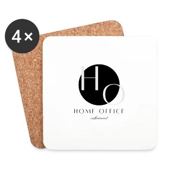 Home Office Enthausiast - Untersetzer (4er-Set) - Weiß - Vorne