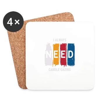 I Always Need Candle Gazing Love - Coasters (set of 4) - white - Front