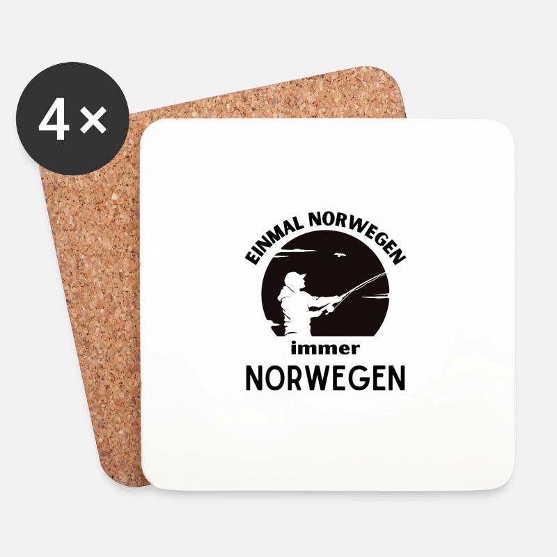Einmal Norwegen, immer Norwegen - Untersetzer (4er-Set) - Weiß