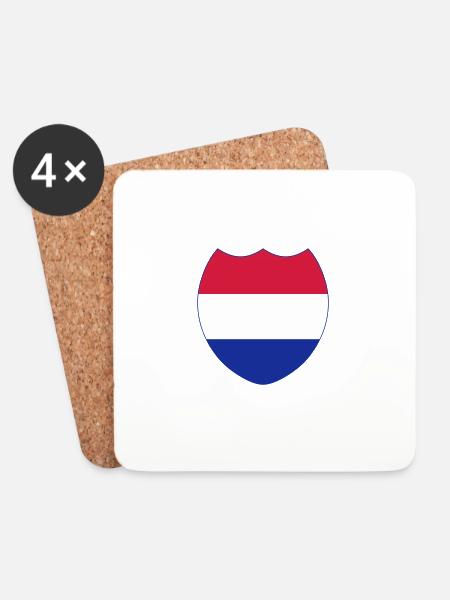 Niederlande *** - Untersetzer (4er-Set) - Weiß