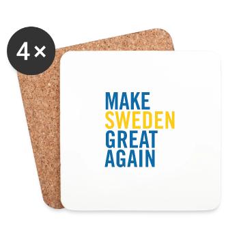 Make Sweden Great Again - Untersetzer (4er-Set) - Weiß - Vorne