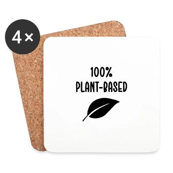 Vegan Plant Based Gesundheit Heilung Detox - Untersetzer (4er-Set) - Weiß - Vorne