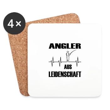 Angeln - Untersetzer (4er-Set) - Weiß - Vorne