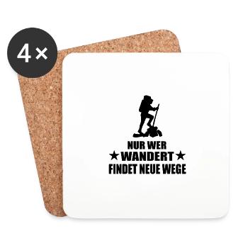 Wandern - Untersetzer (4er-Set) - Weiß - Vorne