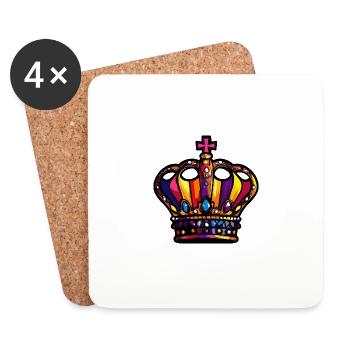 Crown Colorful - Coasters (set of 4) - white - Front