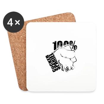 COCKER SPANIEL 100 chiens chien Wilsigns - Dessous de verre (lot de 4) - blanc - Devant