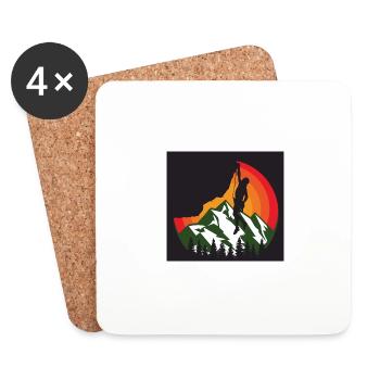 rock climbing - Coasters (set of 4) - white - Front