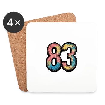 83 Number Comic - Coasters (set of 4) - white - Front
