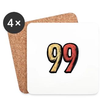 99 Number Comic - Coasters (set of 4) - white - Front