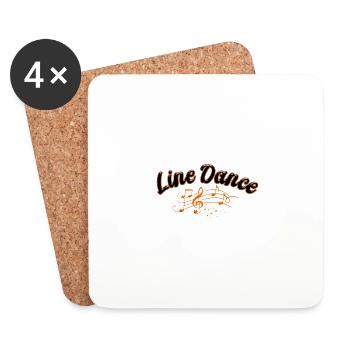 Line Dance Music Line Dancing - Coasters (set of 4) - white - Front