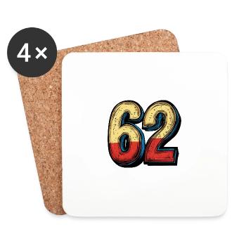 62 Number Comic - Coasters (set of 4) - white - Front