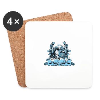 Scuba Skull - Coasters (set of 4) - white - Front