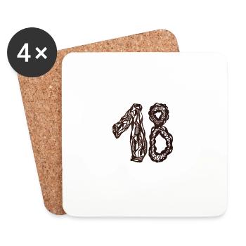 18 - Coasters (set of 4) - white - Front