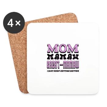Mama Mamaw Tolle Mamaw Ich werde immer besser - Untersetzer (4er-Set) - Weiß - Vorne