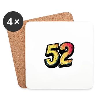 52 Number Comic - Coasters (set of 4) - white - Front