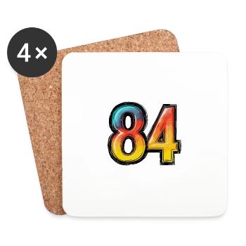 84 Number Comic - Coasters (set of 4) - white - Front