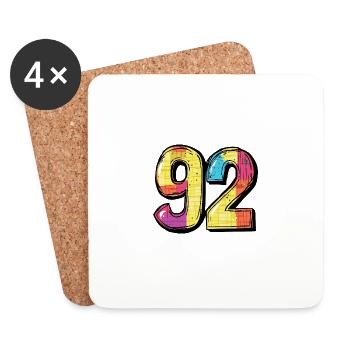 92 Number Comic - Coasters (set of 4) - white - Front