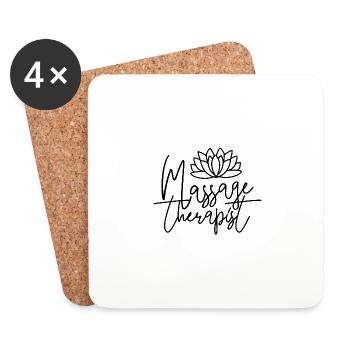 Stylish Massage Therapist - Coasters (set of 4) - white - Front