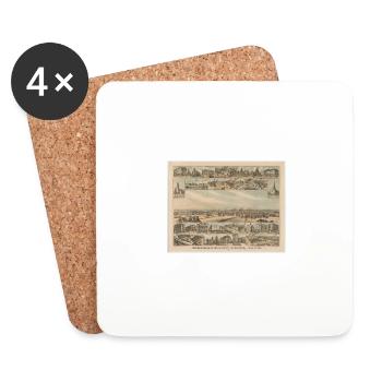 Bridgeport 1882 - Dessous de verre (lot de 4) - blanc - Devant