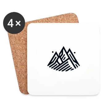 Alpine Schönheit - Untersetzer (4er-Set) - Weiß - Vorne