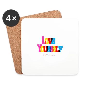 Love yourself - Untersetzer (4er-Set) - Weiß - Vorne