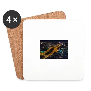 Ho-Minh-By Night - Coasters (set of 4) - white - Front