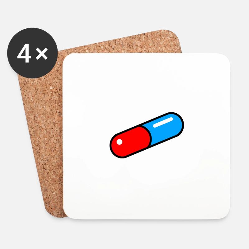 Red-Blue Pill from Akira - Untersetzer (4er-Set) - Weiß