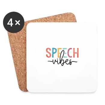 Speech Vibes - Coasters (set of 4) - white - Front
