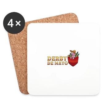 Derby de Mayo Horse Race Mexico Pinata Mexican - Coasters (set of 4) - white - Front