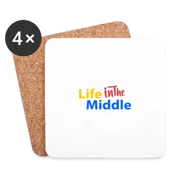 Lebeninthemiddle - Untersetzer (4er-Set) - Weiß - Vorne