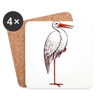 stork15 - Untersetzer (4er-Set) - Weiß - Vorne
