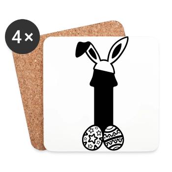 Easter penis - Coasters (set of 4) - white - Front