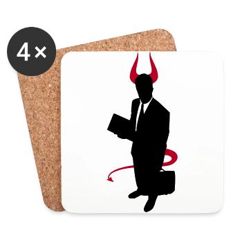 Business Devil - Coasters (set of 4) - white - Front