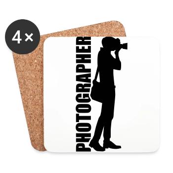 Photographer - Coasters (set of 4) - white - Front