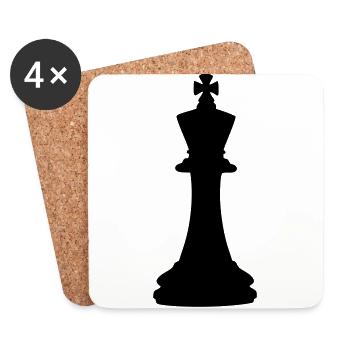 Chess King - Coasters (set of 4) - white - Front