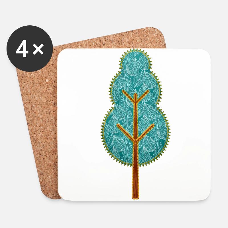 tree - Coasters (set of 4) - white