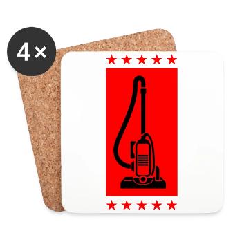 Staubsauger Symbol Cleaning - Untersetzer (4er-Set) - Weiß - Vorne