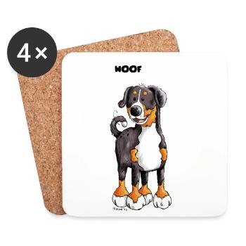 Woof Appenzeller Sennenhund - Untersetzer (4er-Set) - Weiß - Vorne