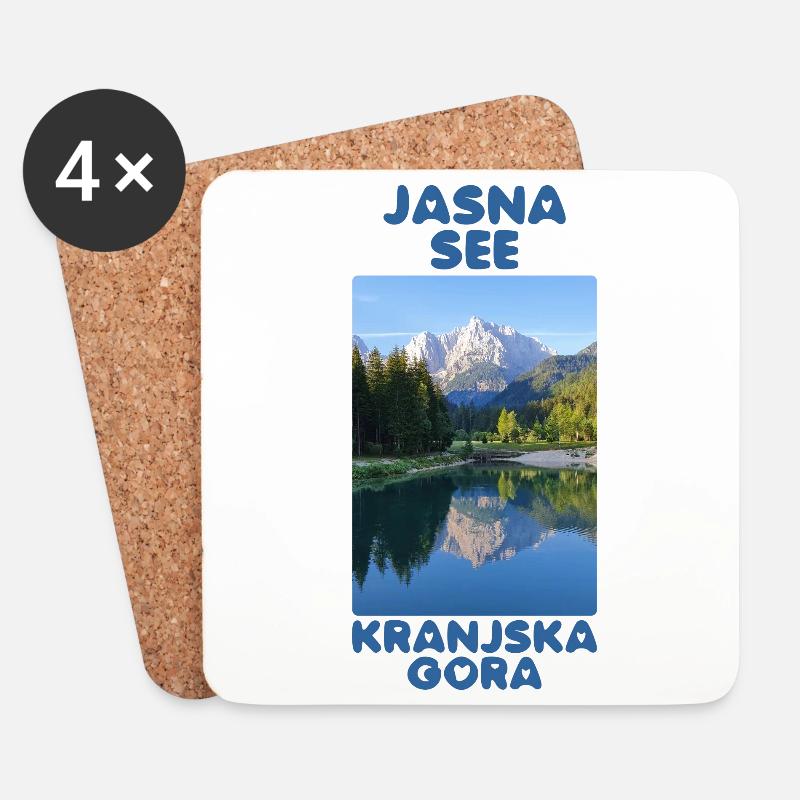 Jasna Lake Slowenien Souvenir Kranjska Gora - Untersetzer (4er-Set) - Weiß
