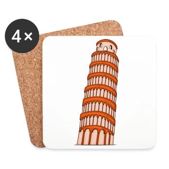Take a little piece of Paris with the Tower - Coasters (set of 4) - white - Front