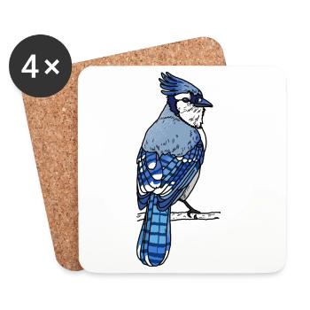 Blue jay - Coasters (set of 4) - white - Front