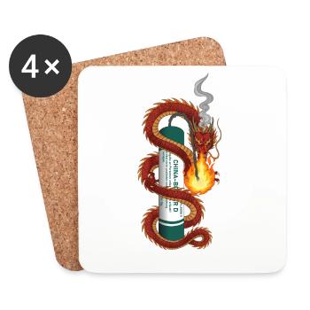 Pyro Dragon - Coasters (set of 4) - white - Front